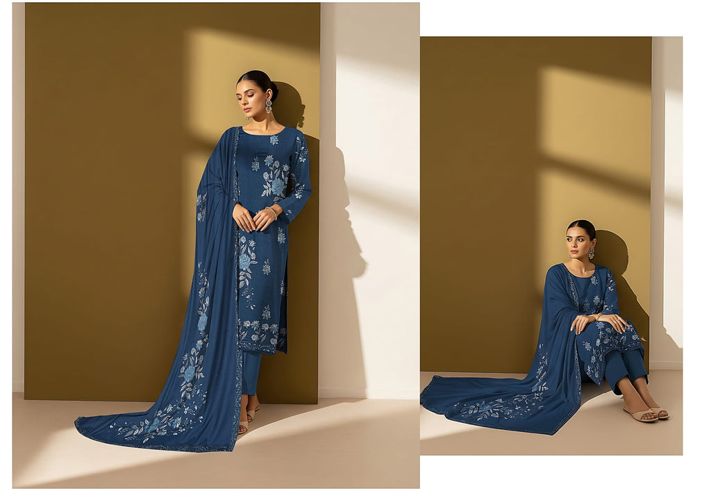 3-Piece Embroidered Suit D#05