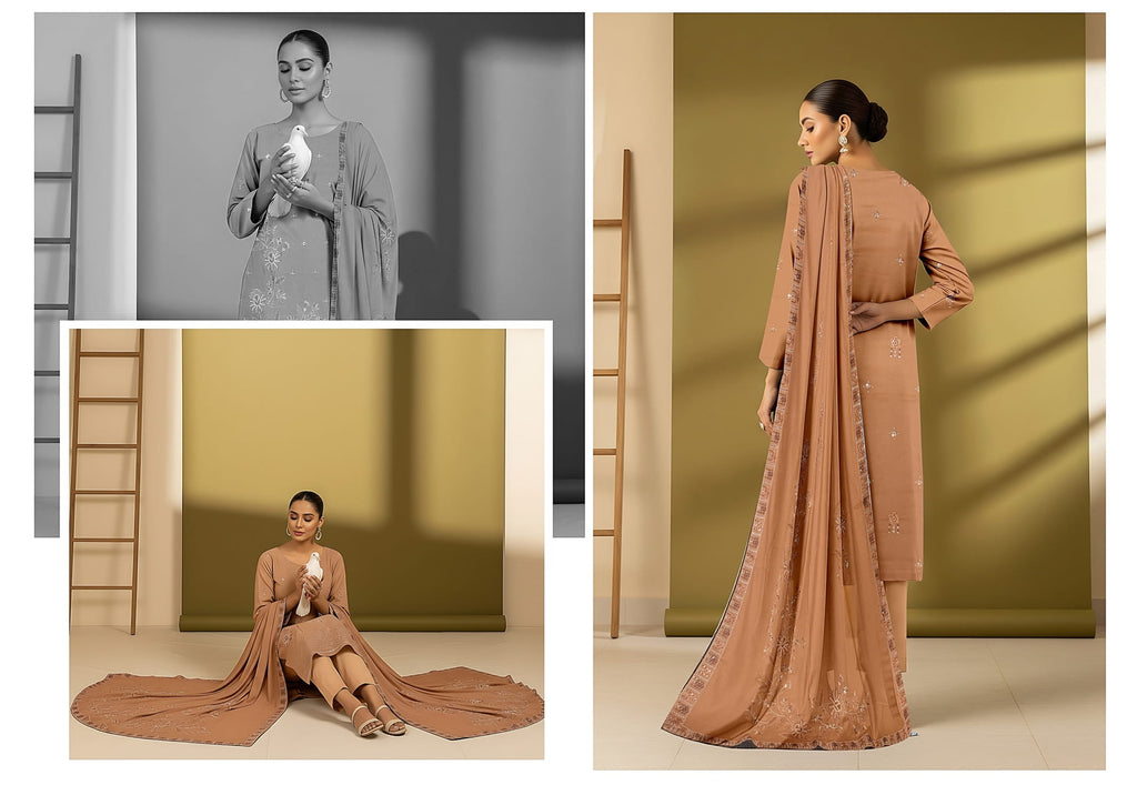 3-Piece Embroidered Suit D#07