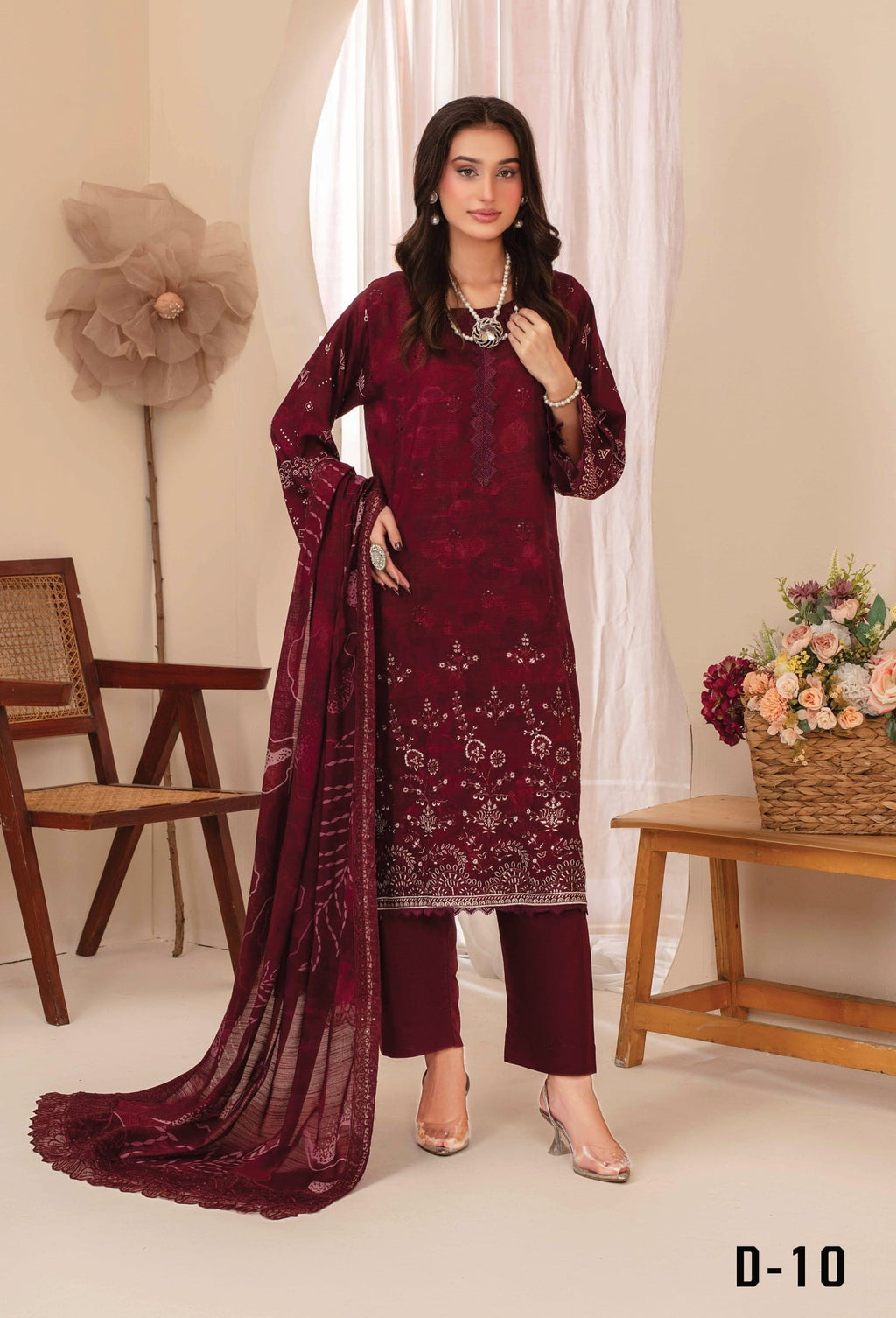 3-Piece Embroidered suit PN#10