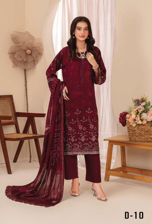 3-Piece Embroidered Suit PN#10