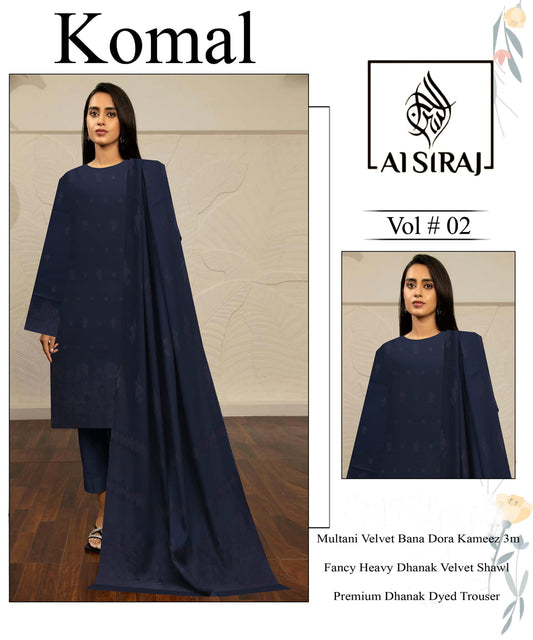 3-Piece Dhanak Suit K#01