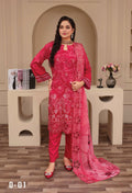 3-Piece Embroidered Viscose Suit NM#01