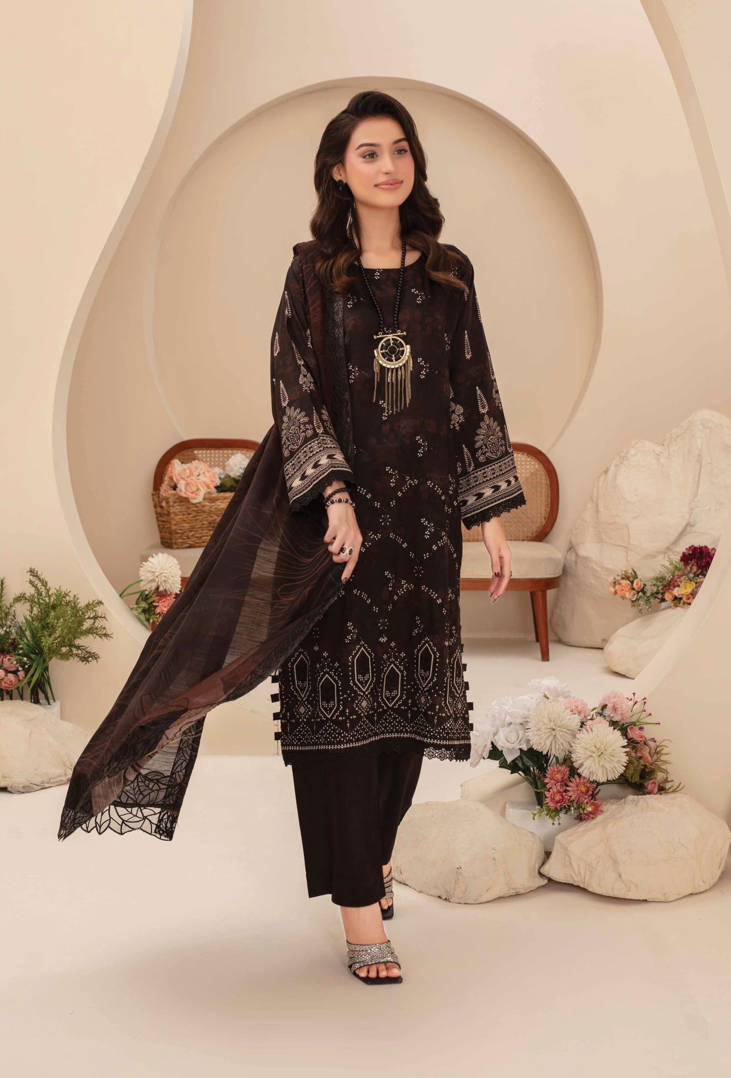 3-Piece Embroidered suit PN#01