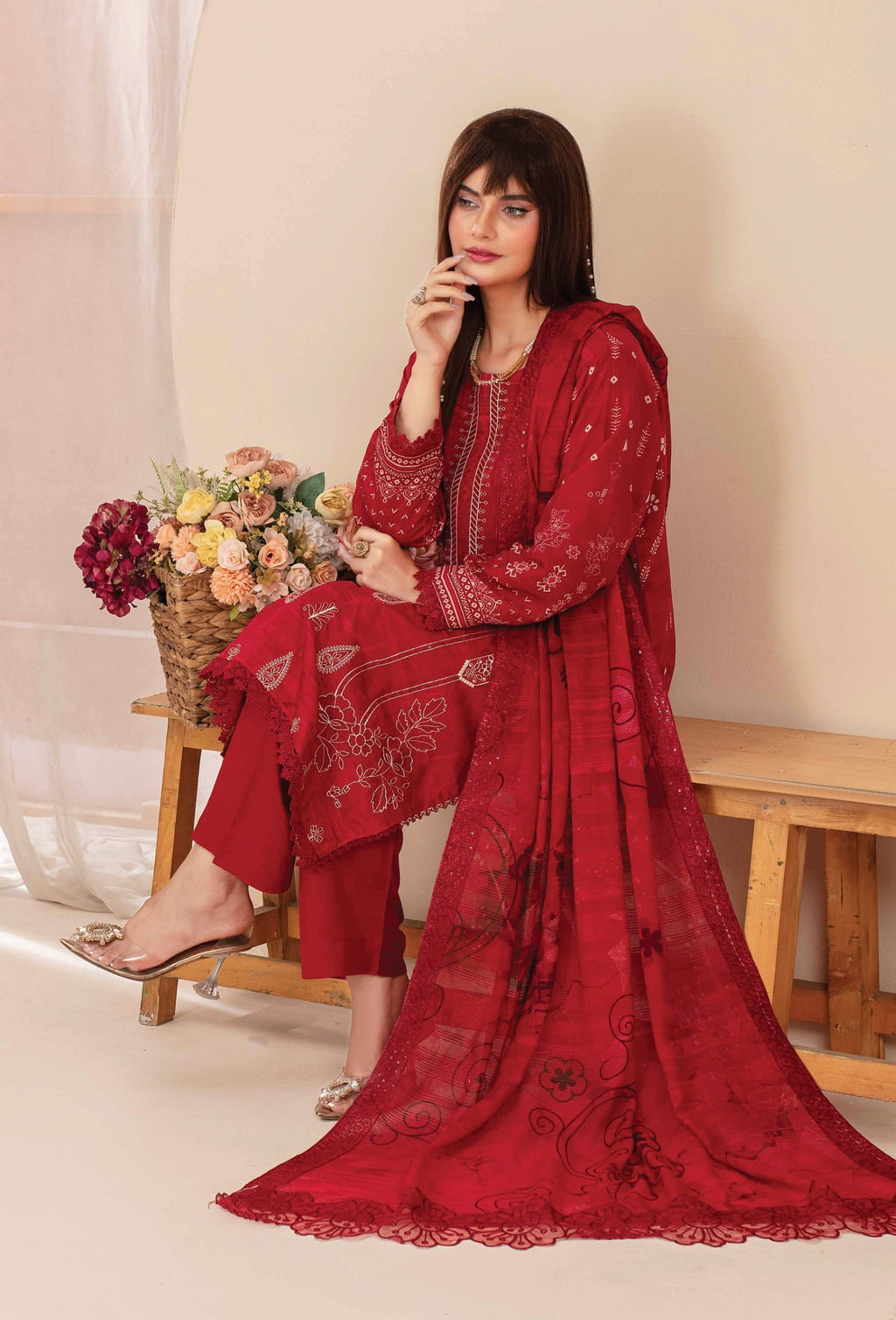 3-Piece Embroidered Suit PN#02