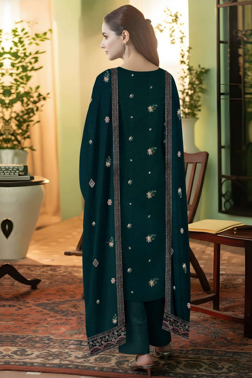 3-Piece Embroidered Peach Suit NF#01