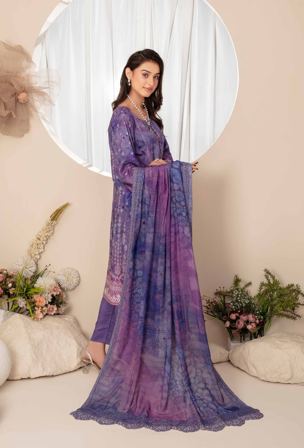 3-Piece Embroidered Suit PN#03