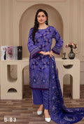 3-Piece Embroidered Viscose Suit NM#03