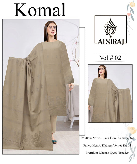 3-Piece Dhanak Suit K#04