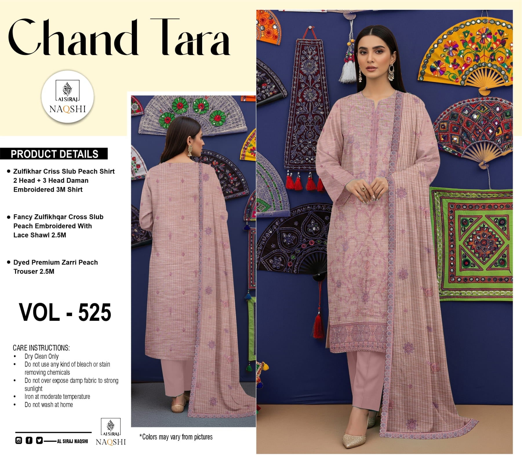 3-Piece Peach Suit CT#04