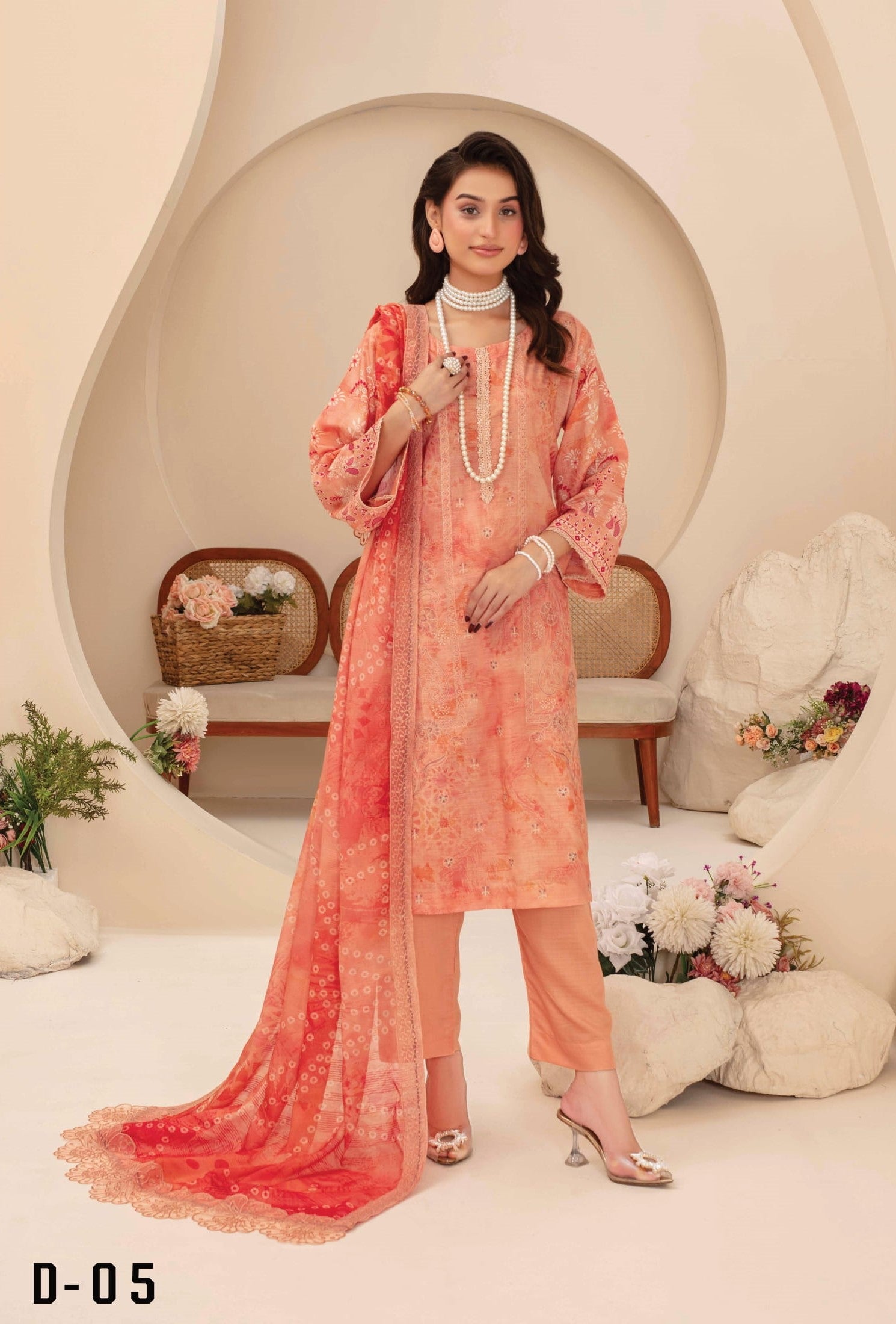 3-Piece Embroidered suit PN#05