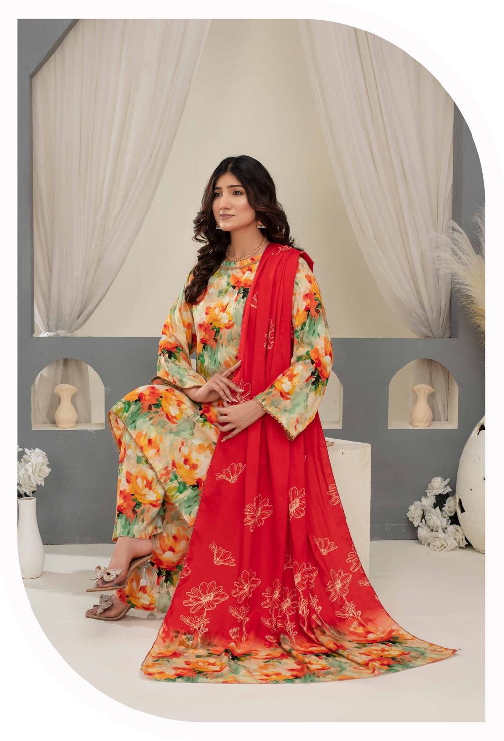 3-Piece Printed Suit IM#06