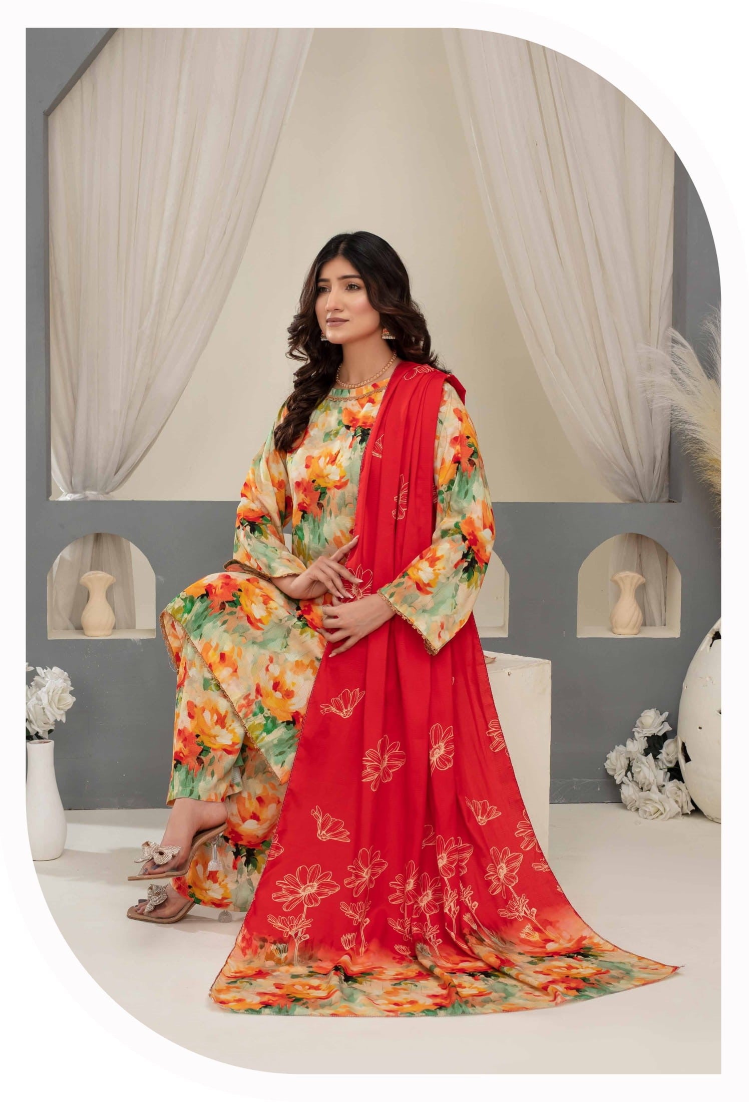 3-Piece Printed Suit IM#06