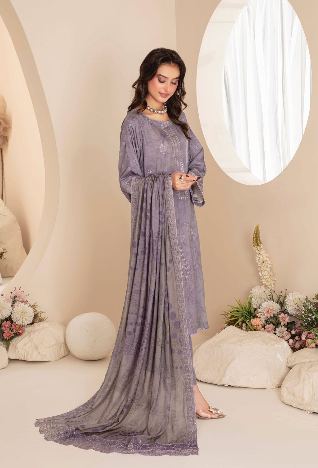 3-Piece Embroidered Suit PN#06