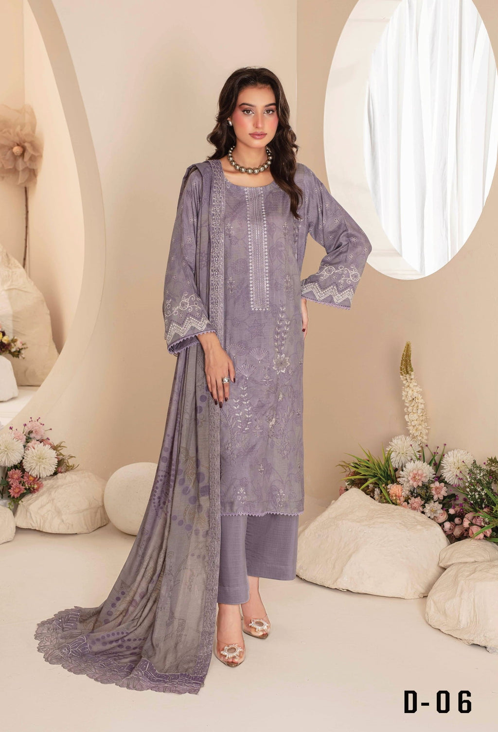 3-Piece Embroidered Suit PN#06