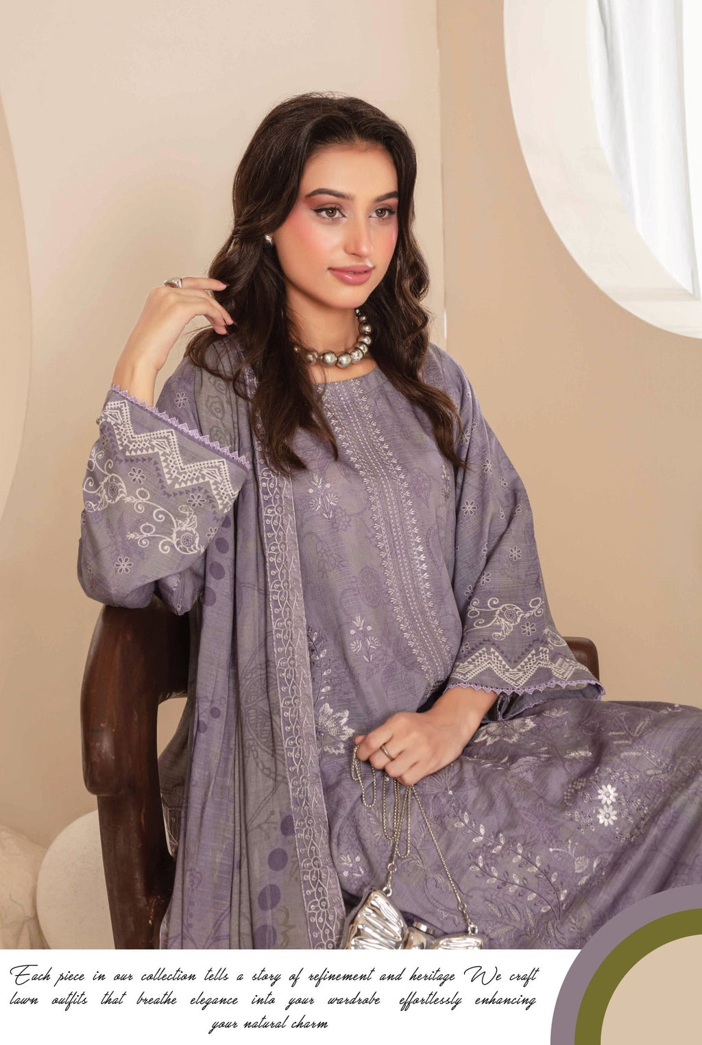 3-Piece Embroidered Suit PN#06