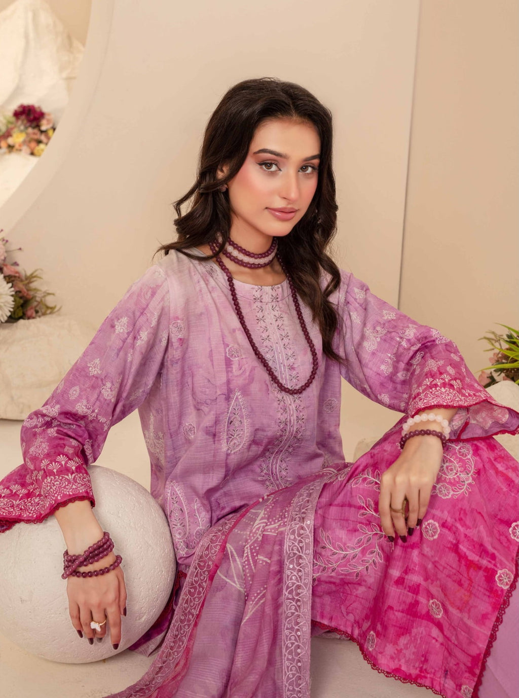 3-Piece Embroidered suit PN#08