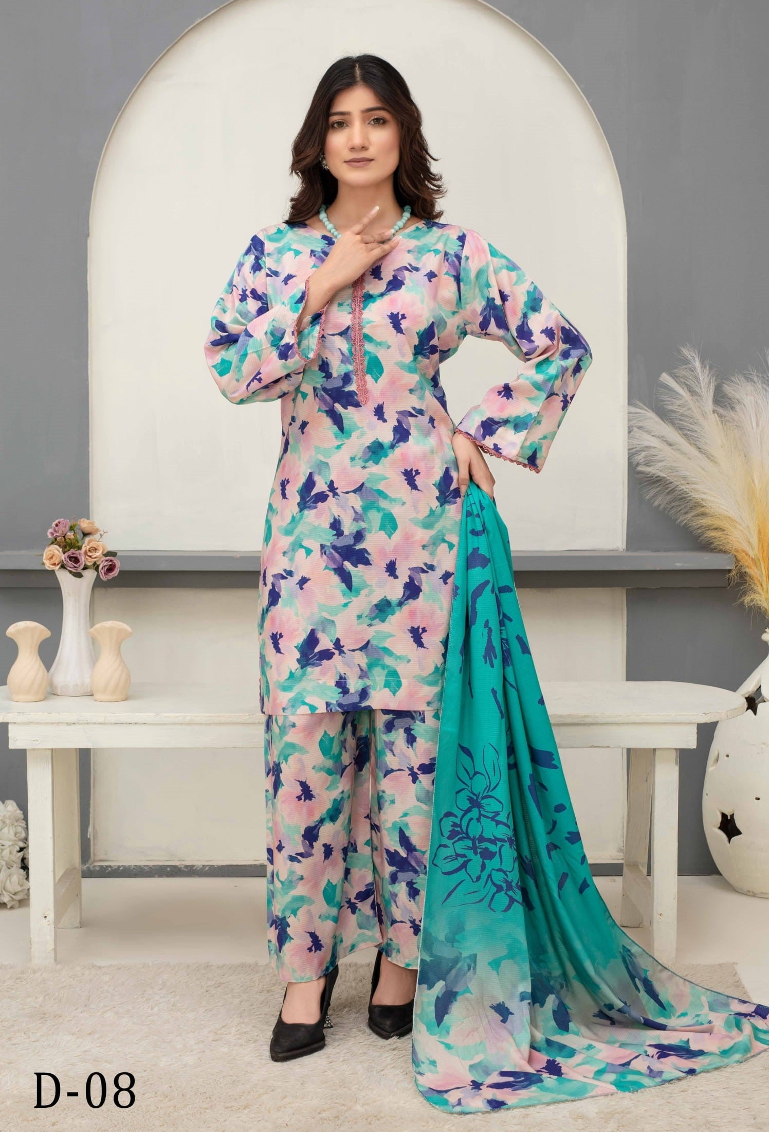 3-Piece Printed Suit IM#08