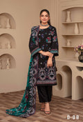 3-Piece Embroidered Viscose Suit NM#08