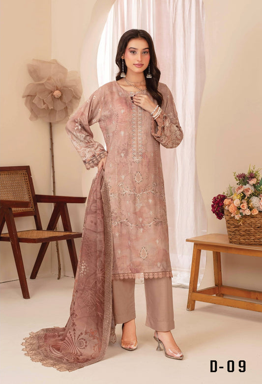 3-Piece Embroidered Suit PN#09